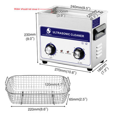 3L dégazent le décapant ultrasonique de décapant de lunettes de champ de Digital de bijoux ultrasoniques de minuterie