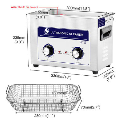 minuterie mécanique de décapant ultrasonique de pièces de 4.5L SUS304 Benchtop