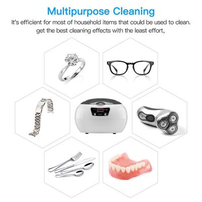 dentiers de lunettes de Mini Ultrasonic Cleaner Portable For du ménage 600ml